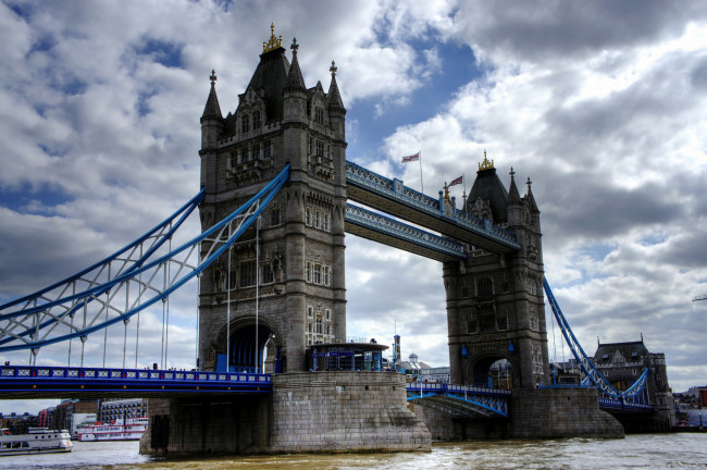 Обои картинки фото tower bridge, города, лондон , великобритания, мост, темза, река