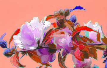 Картинка разное компьютерный+дизайн цветы лепестки ветка рендер рисунок