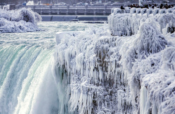 Картинка природа водопады лед водопад зима