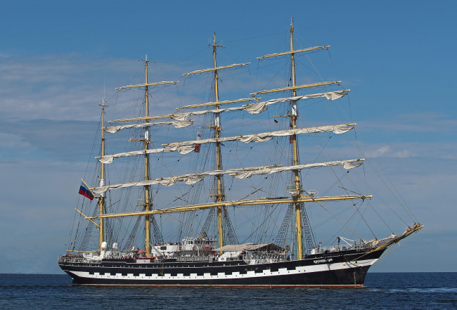 Обои картинки фото kruzenshtern , крузенштерн, корабли, парусники, мачты, паруса