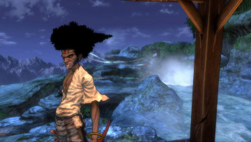 Картинка видео+игры afro+samurai самурай сигарета горы