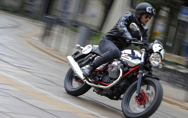 Обои картинки фото мотоциклы, moto, guzzi, v7, racer