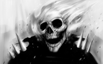 Картинка призрачный+гонщик фэнтези нежить огонь череп призрачный гонщик скелет ghost rider