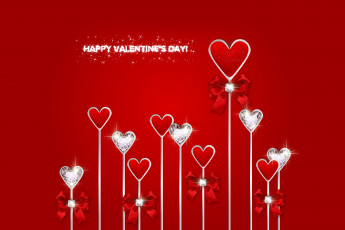 обоя праздничные, день святого валентина,  сердечки,  любовь, happy, бриллианты, бант, сердце, design, by, marika, valentines, day, red, diamonds, romantic, heart, love