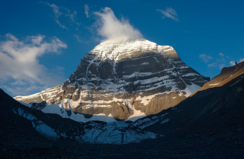 Картинка тибет +кайлас природа горы вид вершина снег гора кайлас паломничество