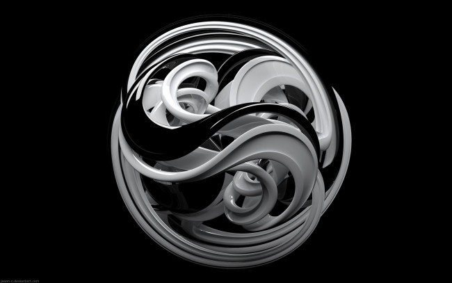 Обои картинки фото 3д графика, инь-Янь , yin yang, узор, фон, цвета
