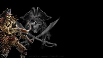 обоя календари, фэнтези, скелет, пират, оружие