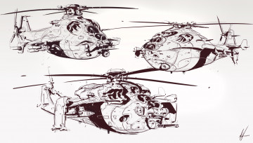 Картинка фэнтези транспортные+средства вертолеты