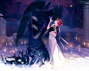 Картинка аниме ангелы +демоны двое