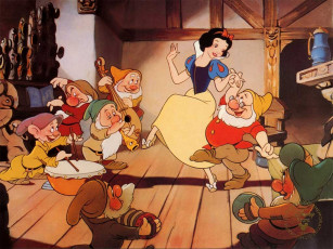 Картинка мультфильмы snow white and the seven dwarfs disney белоснежка гномы