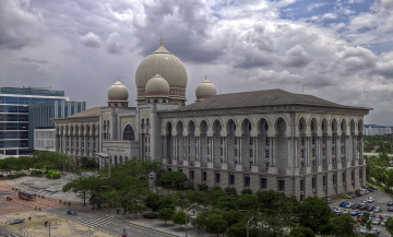 обоя дворец, правосудия, города, куала, лумпур, малайзия, здание, купол, архитектура