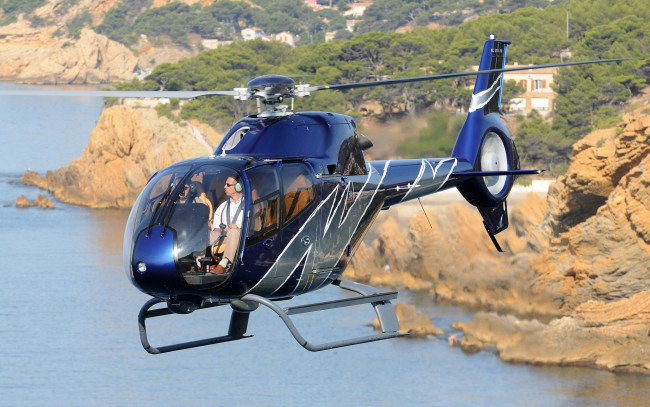 Обои картинки фото авиация, вертолёты, вода, вертолет, горы