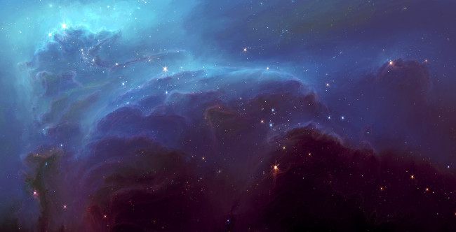 Обои картинки фото космос, галактики, туманности, свечение, туманность, звезды, облака