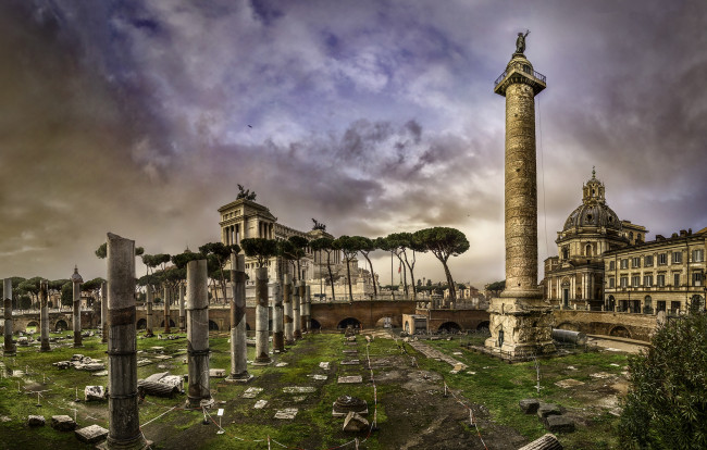 Обои картинки фото города, рим,  ватикан , италия, руины, колонны