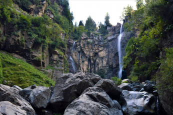 Картинка природа водопады поток водопад камни скалы