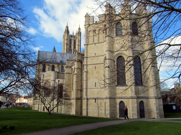 Обои картинки фото canterbury cathedral,  uk, города, - католические соборы,  костелы,  аббатства, uk, canterbury, cathedral