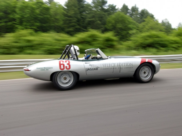 Обои картинки фото jaguar, select, edition, type, roadster, show, car, 1963, автомобили