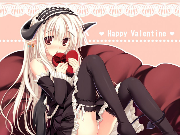 Обои картинки фото аниме, happy, valentine