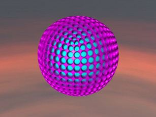 Картинка 3д графика modeling моделирование синий шар розовый