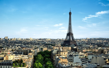 обоя eiffel, tower, города, париж, франция, панорама, эйфелева, башня