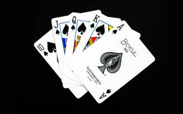 Картинка разное настольные игры азартные карты черный фон пики