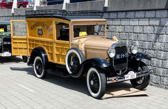 Обои картинки фото ford a special delivery bread van 1930, автомобили, выставки и уличные фото, история, ретро, автошоу, выставка