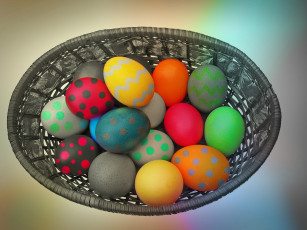 Картинка праздничные пасха тарелка яйца