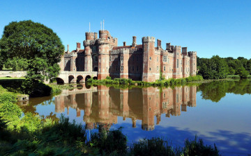 обоя herstmonceux castle, города, замки англии, herstmonceux, castle