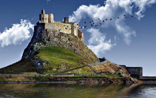 Обои картинки фото lindisfarne castle, города, замки англии, lindisfarne, castle