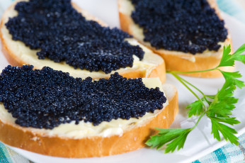 Картинка еда икра черная деликатес петрушка бутерброды