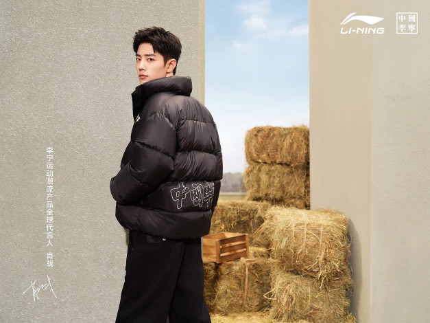 Обои картинки фото мужчины, xiao zhan, актер, куртка, сено