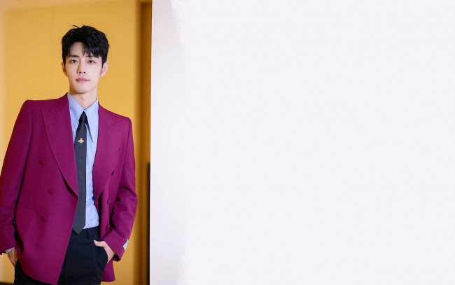 Обои картинки фото мужчины, xiao zhan, актер, пиджак, рубашка, галстук