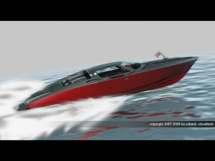Картинка 1963 chevrolet corvette boat design by bo zolland корабли 3d