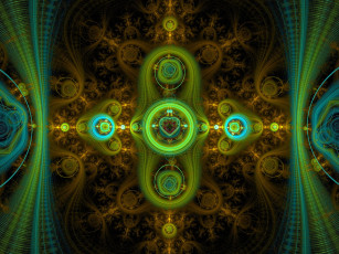 Картинка 3д графика fractal фракталы фон темный цвета узор линии