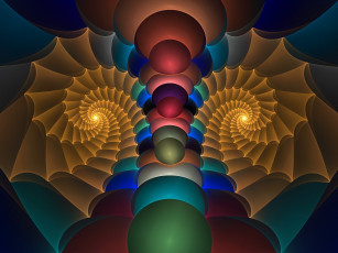 Картинка 3д графика fractal фракталы узор цвета фон