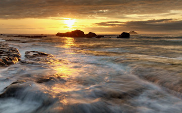 Картинка природа восходы закаты море закат скалы