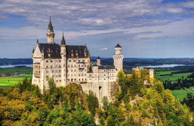 Обои картинки фото neuschwanstein, castle, germany, города, замок, нойшванштайн, германия, пейзаж