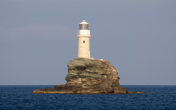 Картинка tourlitis lighthouse andros island greece природа маяки остров андрос греция эгейское море