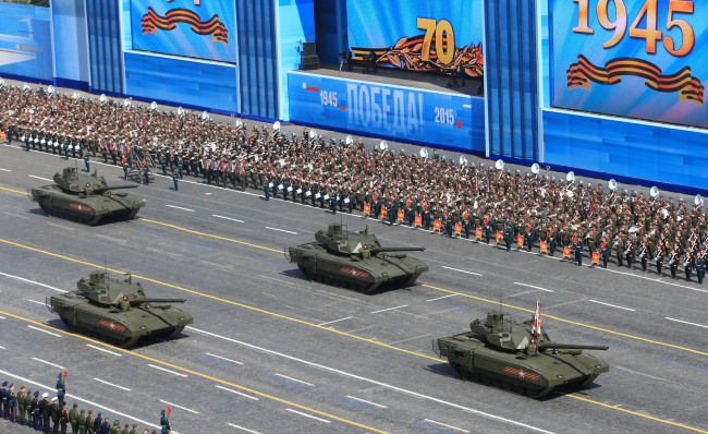 Обои картинки фото техника, военная техника, город, москва, т-14, парад, красная, площадь, праздник, день, победы, бронетехника, боевой, танк