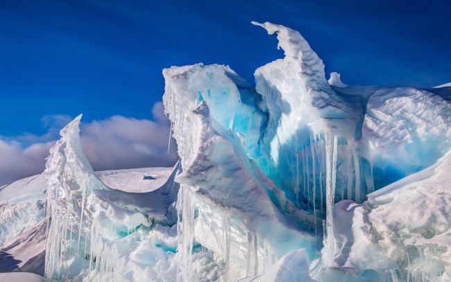 Обои картинки фото природа, айсберги и ледники, антарктида, льды, сосульки