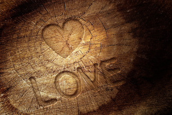 Картинка праздничные день св валентина сердечки любовь дерево текстура трещины сердце надпись love буквы