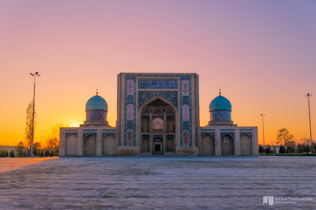 Обои картинки фото города, - мечети,  медресе, бухара, мечеть, закат, узбекистан