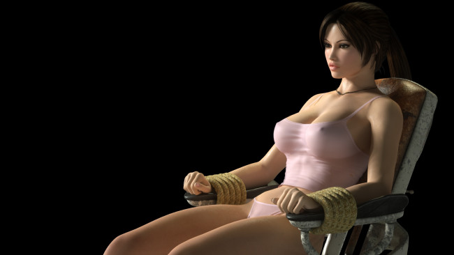 Обои картинки фото видео игры, tomb raider , other, девушка, фон, кресло, веревка