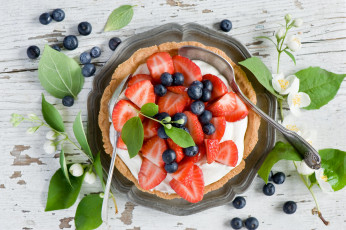 Картинка еда мороженое +десерты ягоды десерт клубника голубика жасмин