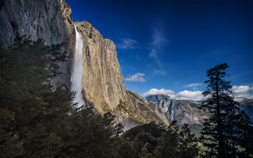 Картинка природа водопады лес водопад скалы