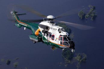 Картинка авиация вертолёты полет вертолет супер пума пограничная+служба финляндия aerospatiale as332 super+puma oh hvp