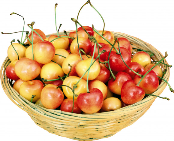 Обои картинки фото еда, вишня,  черешня, ягоды, черешня, корзинка