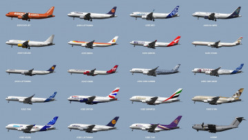 Картинка авиация 3д рисованые v-graphic полет самолеты