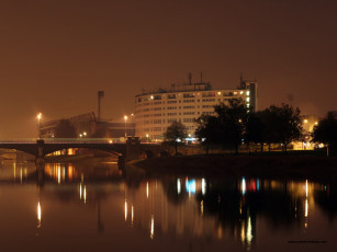 Картинка города огни ночного nottingham uk