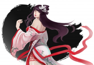 Картинка аниме *unknown другое лента кимоно девушка syusuke0229